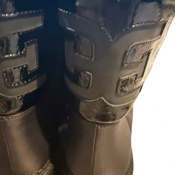 Black and Orange Ankle Boots - Picture 7 of 13